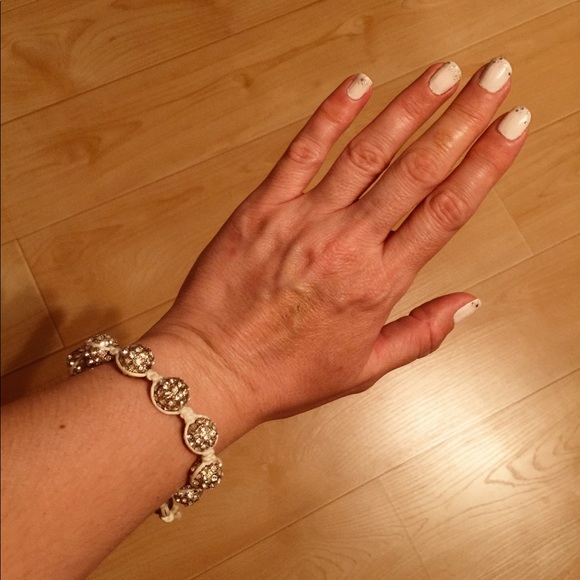 Jewelry - Shamballa Bead Bracelet in white